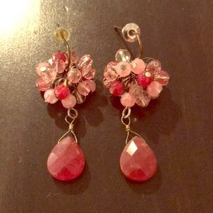 Anthropologie Pink earrings